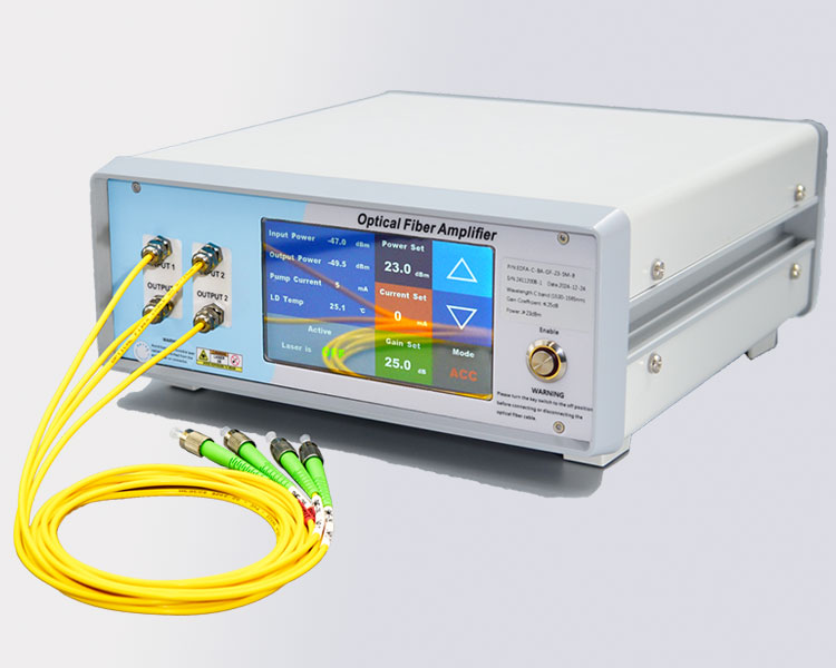 C-Band 60dB High Gain Erbium-Doped Fiber Amplifier Benchtop EDFA SM Fiber Output EDFA-C-PA-HG-60-PM-B1